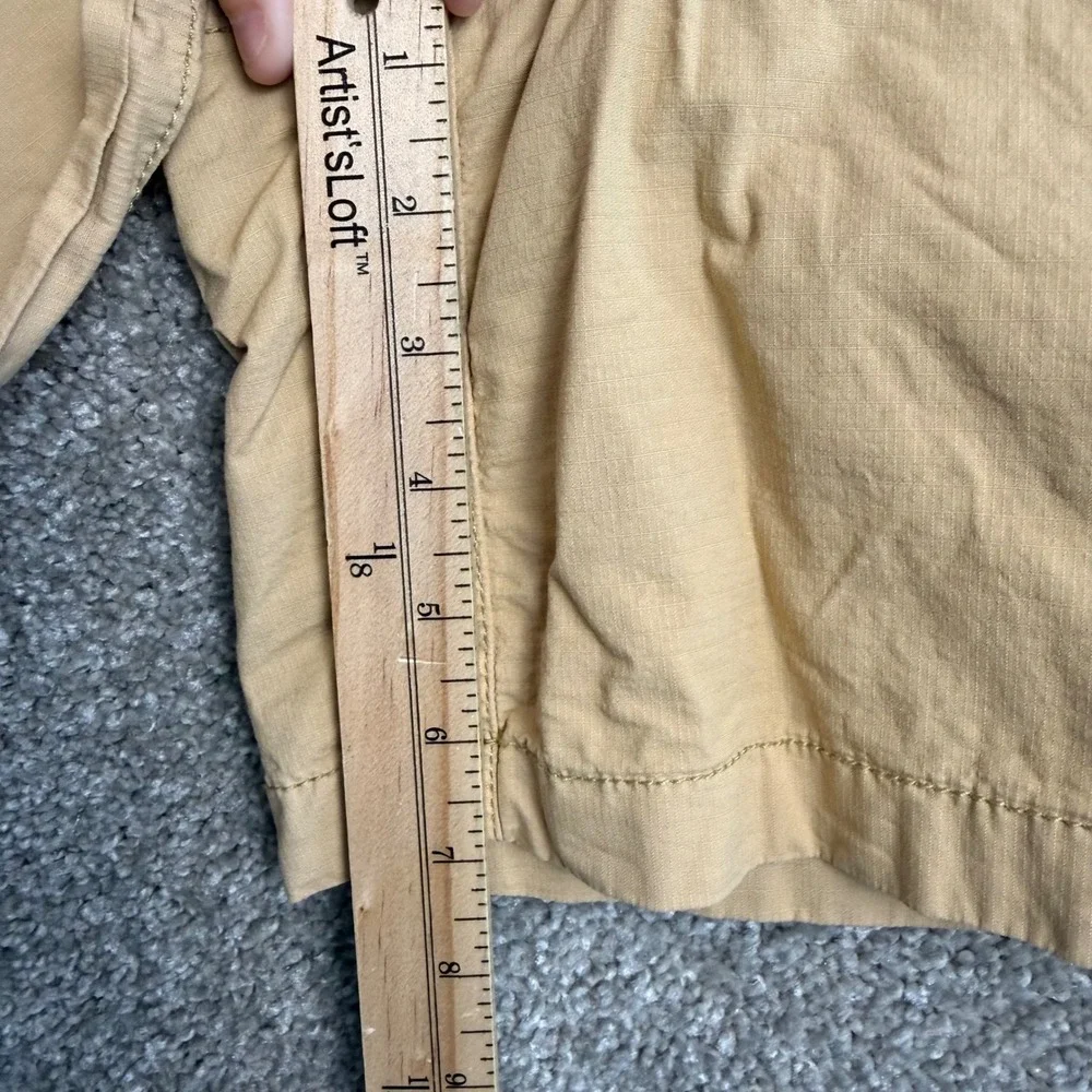 LL Bean Mens XL Tan Ripstop Utility Shorts Elastic Waist Drawstring